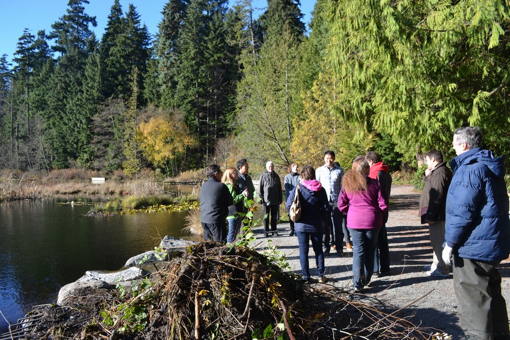 At lunchtime, workshop participants went for a walkabout at Beaver Lake in Stanley Park to view the scope of the restoration project