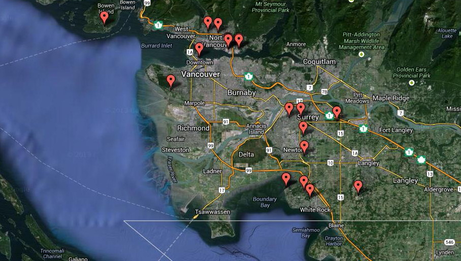 UBC Stormwater Video Series Map