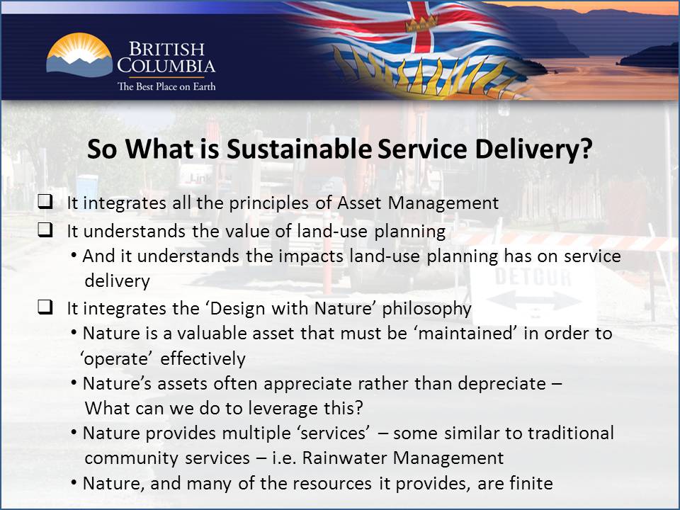 2011_Sustainable Service Delivery_Glen-Brown-summary