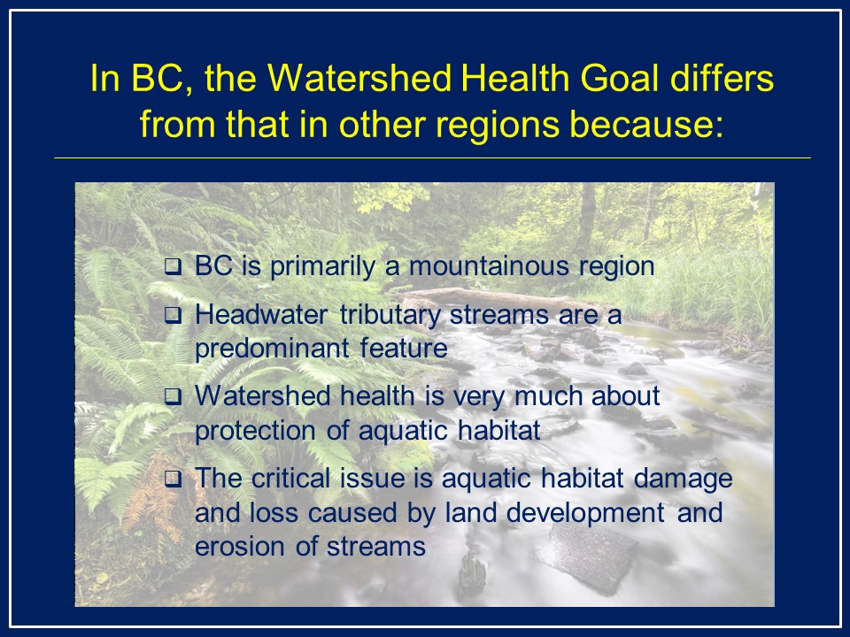 BC Watershed Health Goal