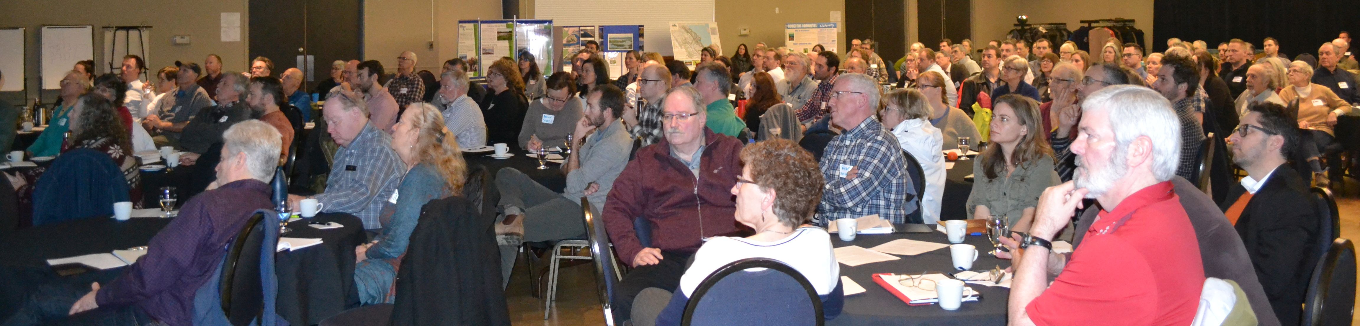 Capacity crowd for the Comox Valley Eco-Asset Symposium, held at the Filberg Centre in the City of Courtenay on Vancouver Island