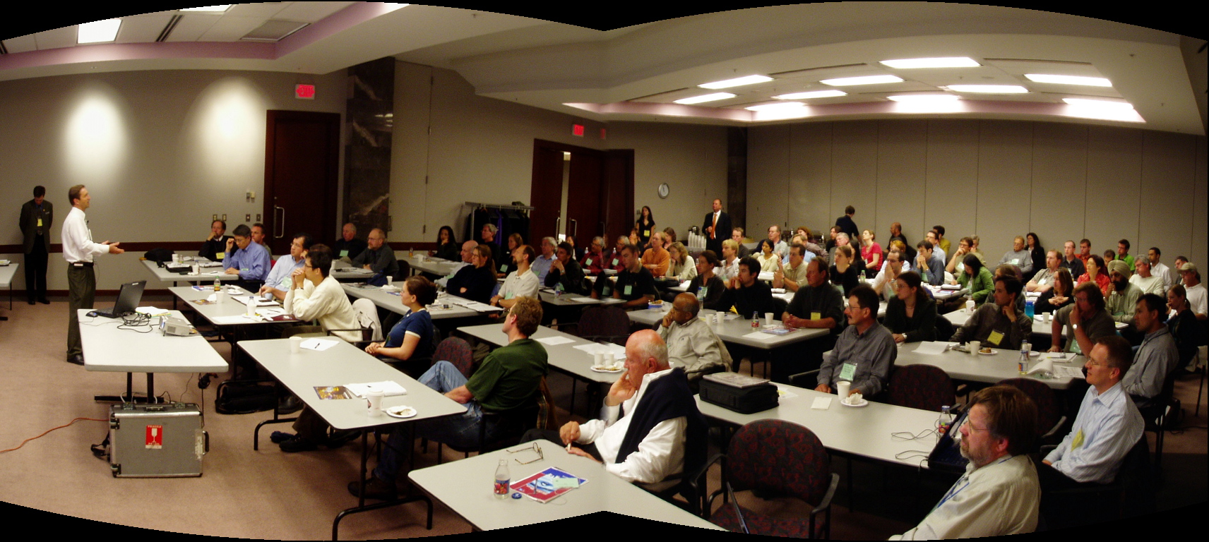 Peter Coombes attracted a large audience to the 2005 Rainwater Harvesting Workshop in Vancouver