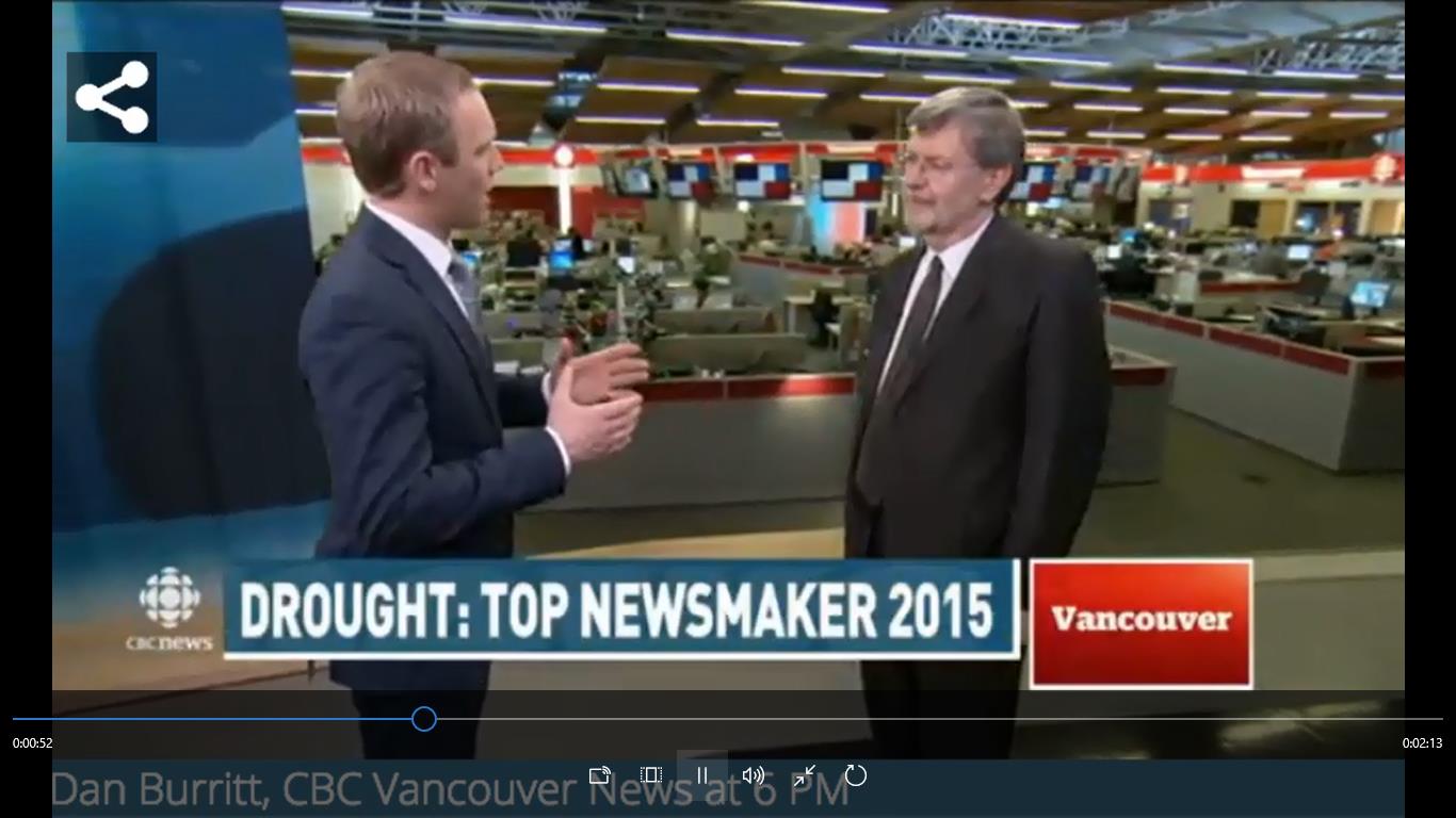 Dan Burritt, host of CBC "News at 6", interviews Kim Stephens, Partnership for Water Sustainability in BC (Click on image or follow this link: https://waterbucket.ca/wp-content/uploads/2015/12/2015-12-23-KimStephensCBCnosubtitles.mp4)